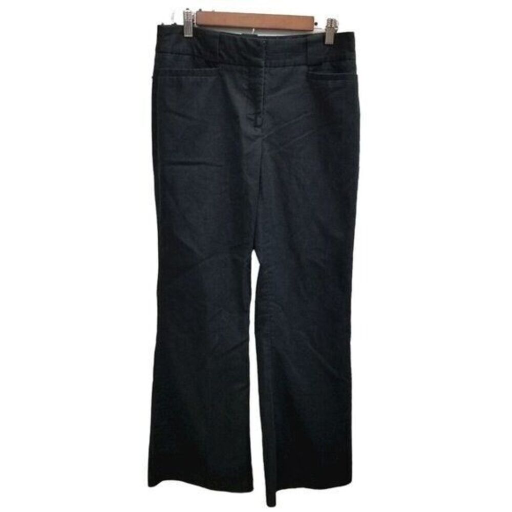 Dalia Collection Womens Size 6 Black Solid Wide Leg Dress Pants